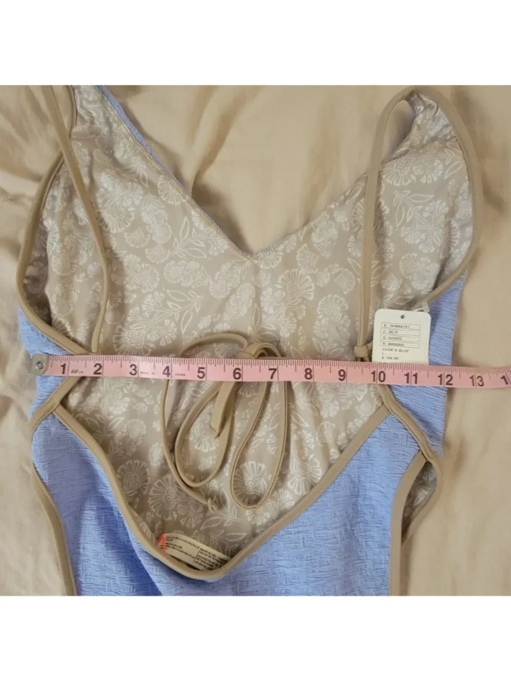 Free People Free-est Amber One piece Swimwsuit Womens L Beach Sexy Blue